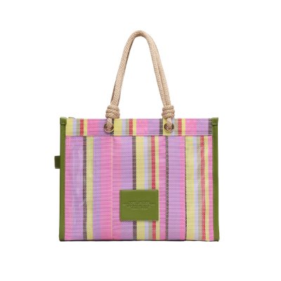 THE STRIPE MESH LARGE TOTE BAG
